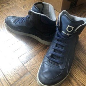 Ferragamo Men’s High Top Blue.  American size 10